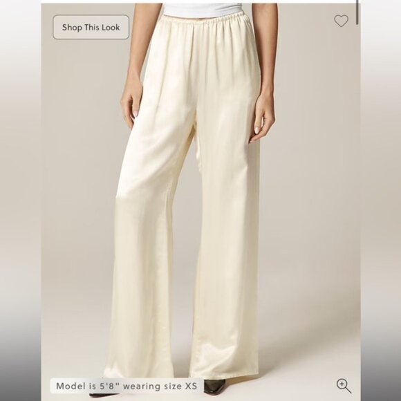 J.Crew Cosmo pant in luster charmeuse Ivory Lace - Picture 1 of 7